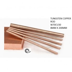 Tungsten Copper W70CU30 Dia. 8mm X 200mm